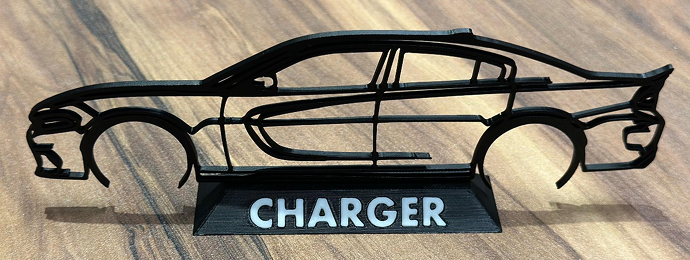 Desk Art Charger Silhouette
